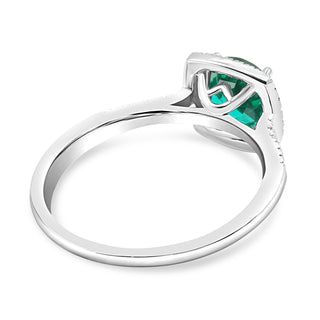 1.80 grams Lab-Grown Emerald Diamond Birthstone Ring