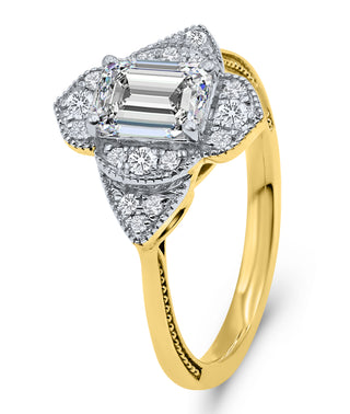 1.301 CTW LGD Diamond Art Deco Engagement Ring | Neptunes Jewelry