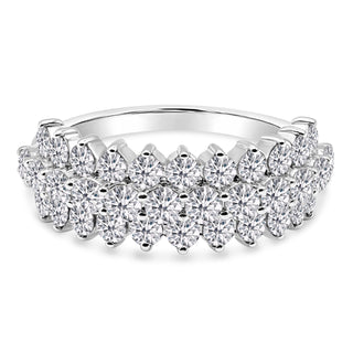 2.105 CTW LGD Diamond Triple Row Ring | Neptunes Jewelry