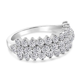 2.105 CTW LGD Diamond Triple Row Ring | Neptunes Jewelry