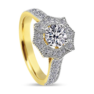 1.293 CTW LGD Diamond Vintage-Inspired Milgrain Engagement Ring | Neptunes Jewelry