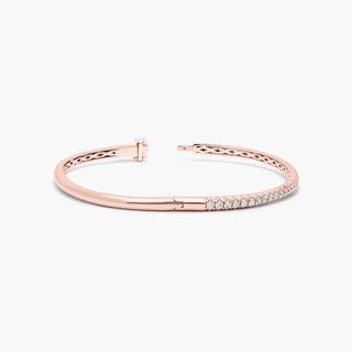 14K Rose Gold Classic Lab-Created Diamond Bangle (1.00 - F-G / VS1-VS2)