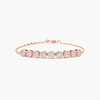 14K Rose Gold Lab-Created Diamond Composite Bracelet