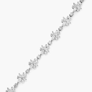 14K White Gold Bird Of Paradise Diamond Bracelet