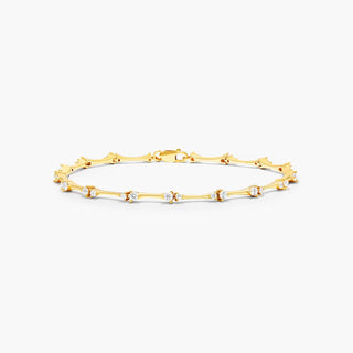 14K Yellow Gold Luminance Lab-Created Diamond Bracelet