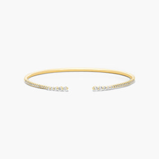 14K Yellow Gold Splendor Diamond Bangle Bracelet