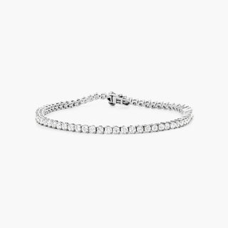 Platinum Two Prong Diamond Tennis Bracelet (2 CTW - H-I / SI1-SI2)