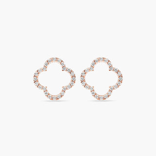 14K Rose Gold Dazzle Stack Lab-Created Diamond Stud Earrings