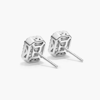 14K White Gold Grand Composite Diamond Stud Earrings