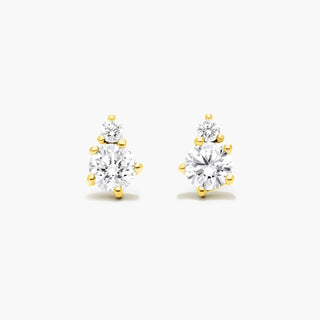 14K Yellow Gold Cosmos Diamond Stud Earrings