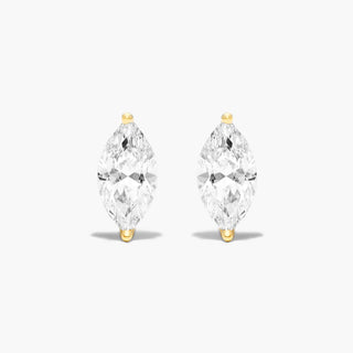 14K Yellow Gold Marquise Cut Diamond Stud Earrings (0.25 CTW - H-I / SI1-SI2)