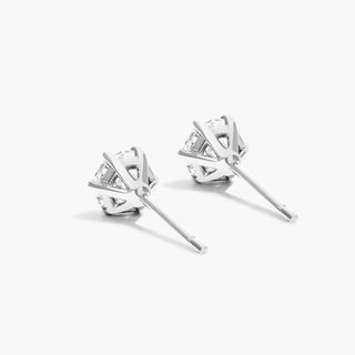 Platinum Six Prong Wire Basket Diamond Stud Earrings (0.25 CTW - H-I / SI1-SI2)