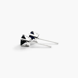 14K White Gold Sapphire Birthstone Earrings