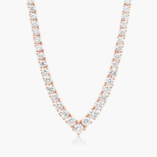 Handcrafted graduated diamond necklace design