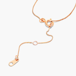 14K Rose Gold Cushion Shaped Composite Lab-Created Diamond Necklace