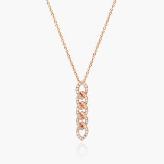 Elegant lariat necklace with diamonds