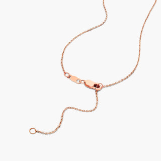 14K Rose Gold Diamond Scatter Round Necklace