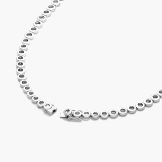 14K White Gold Fancy Composite Statement Drop Necklace