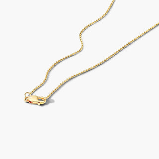 14K Yellow Gold Five Pierced Diamond Specks Necklace By Brevani