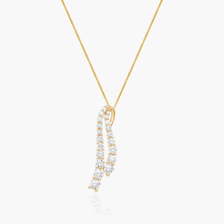 Gold pendant with diamond accents