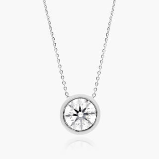 Platinum Bezel Diamond Pendant (0.25 CTW - H-I / SI1-SI2)