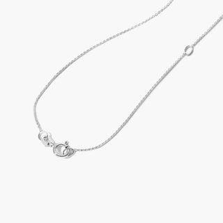 14K White Gold Oval Sapphire Birthstone Necklace