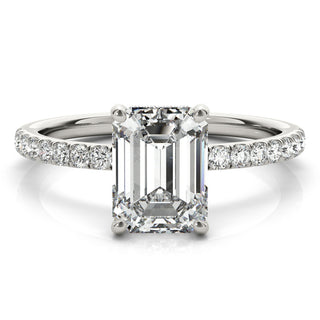 SINGLE ROW EMERALD CUT CENTER