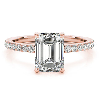 SINGLE ROW EMERALD CUT CENTER