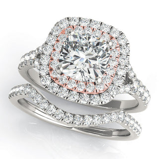 CUSHION HALO ENGAGEMENT RING