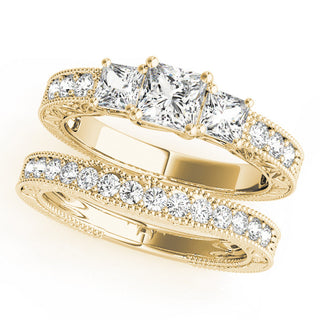 ENGAGEMENT RINGS 3 STONE PRINCESS