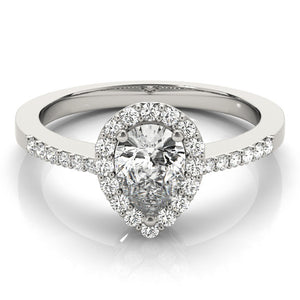 ENGAGEMENT RINGS HALO PEAR & TRILLION