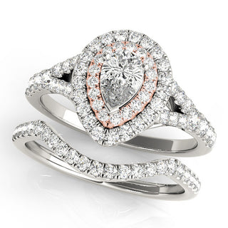 ENGAGEMENT RINGS PEAR HALO