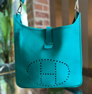 HERMES Teal Blue Clemence Evelyne Gen lll  TS3003