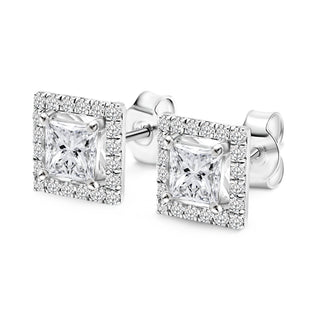 1.876 LGD Diamond Halo Stud Earrings