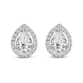 1.77 LGD Diamond Halo Stud Earrings