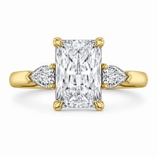 Radiant Trinity Pear Engagement Ring