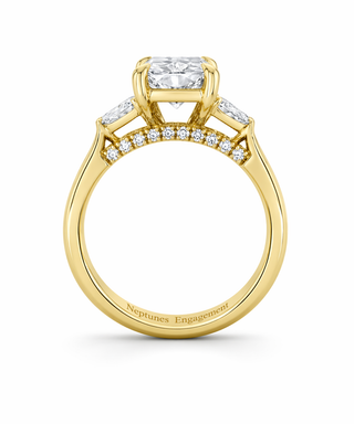 Radiant Trinity Pear Engagement Ring