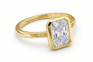 Oval Cut Diamond Engagement Ring – Three Stone Halo, 18K White Gold