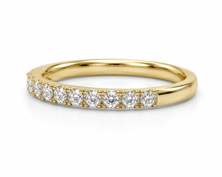 Shared Prong Half Eternity Diamond Engagement Ring