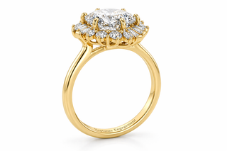 Orion Crown Halo Oval Diamond Engagement Ring