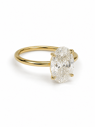 Oval Solitaire Diamond Engagement Ring
