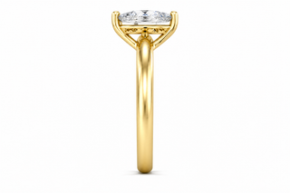 Polished Band Marquise Engagement Ring