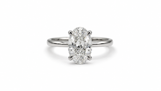 Classic Oval Solitaire Diamond Engagement Ring