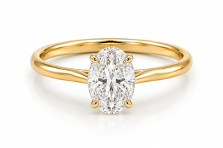 Oval Solitaire Diamond Engagement Ring