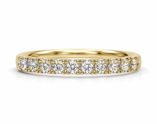 Shared Prong Half Eternity Diamond Engagement Ring