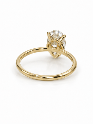 Oval Solitaire Diamond Engagement Ring