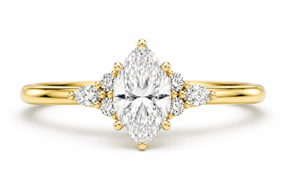Celestia Crown Marquise Diamond Engagement Ring