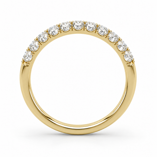 Shared Prong Half Eternity Diamond Engagement Ring