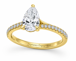 Pear Pavé Diamond Engagement Ring