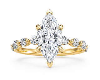 Celestial Marquise Twist Pavé Diamond  Engagement Ring